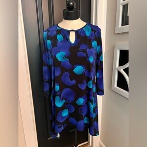 CLARA SUNWOO Blue A-line 3/4 Sleeve Tunic